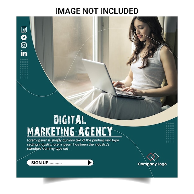 Banner-design für eine digitale marketingagentur für soziale medien