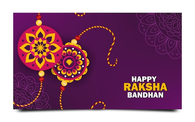 Banner-Design für Raksha Bandhan-Grüßkarten