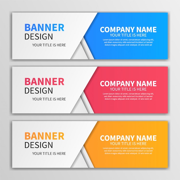 Banner design kollektion