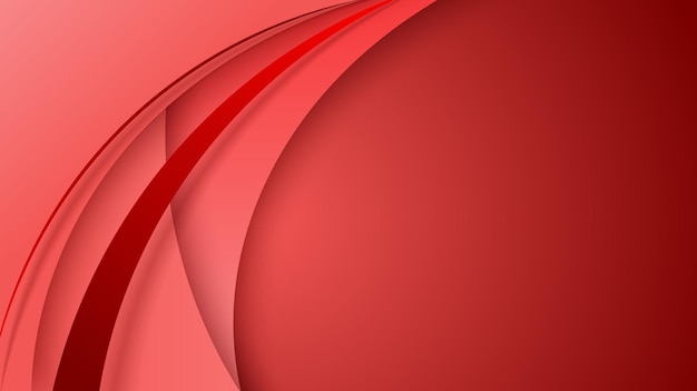 Vektor banner-design-vorlage abstrakte geschwungene formen überlappende schicht roter hintergrund papierschnitt-stil