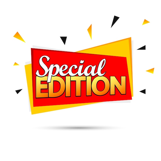 Banner-Design-Vorlage für eine spezielle Ausgabe Promo-Tag-Vektorillustration