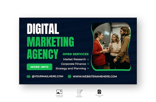Banner einer professionellen digitalen Marketingagentur