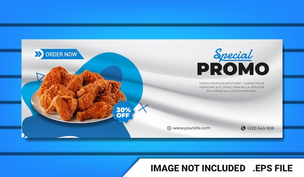 Banner fried chicken facebook-cover-vorlage