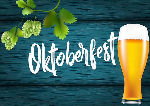 Vektor banner für das oktoberfest-bierfest