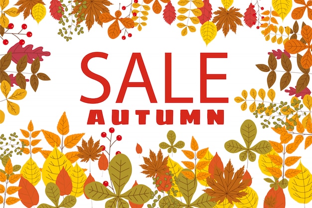 Vektor banner für den herbst sale