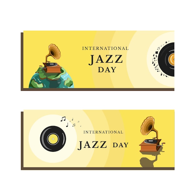 Vektor banner für den internationalen jazztag