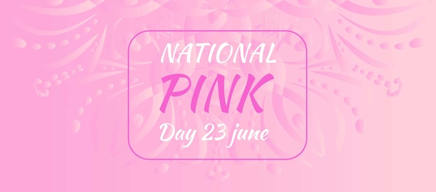 Banner für den national pink day