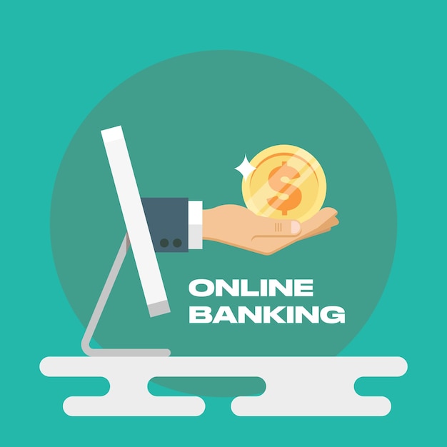 Banner für online-banking oder zahlungsdienste return on investment