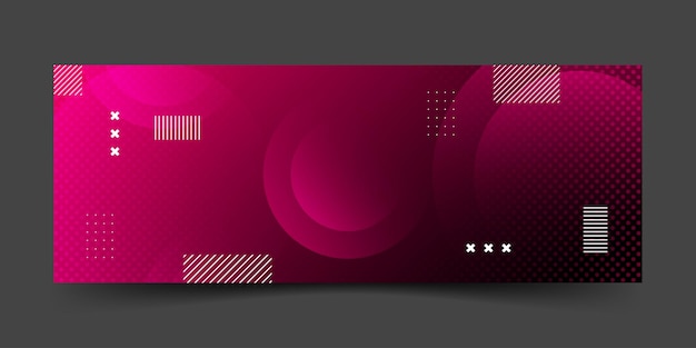 Banner-hintergründe. voller farben, rosa und schwarzer abstufungen, halbtöne und kreise