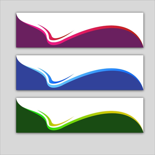 Banner in verschiedenen farben