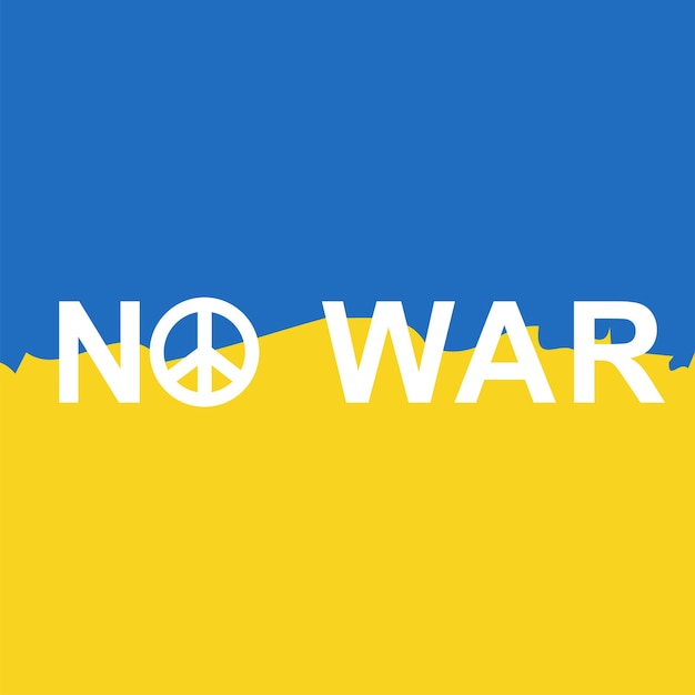 Banner kein Krieg Flagge der Ukraine