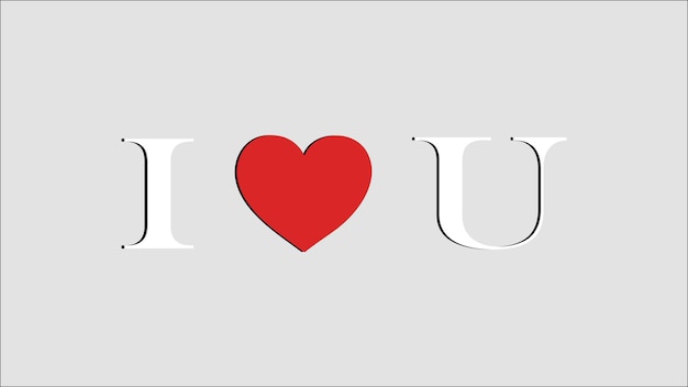 Banner mit einem roten Herzen und dem Text Ich liebe dich