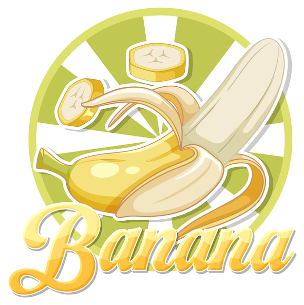 Vektor banner mit gelben bananenfrüchten