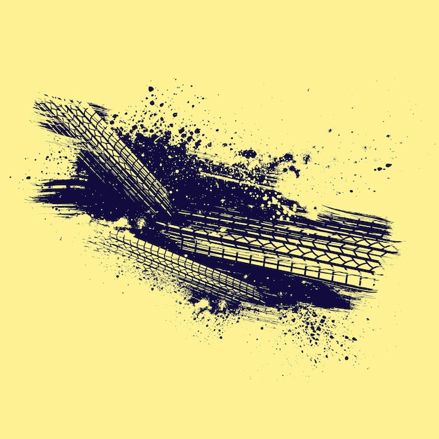 Banner mit gelben und blauen Reifen