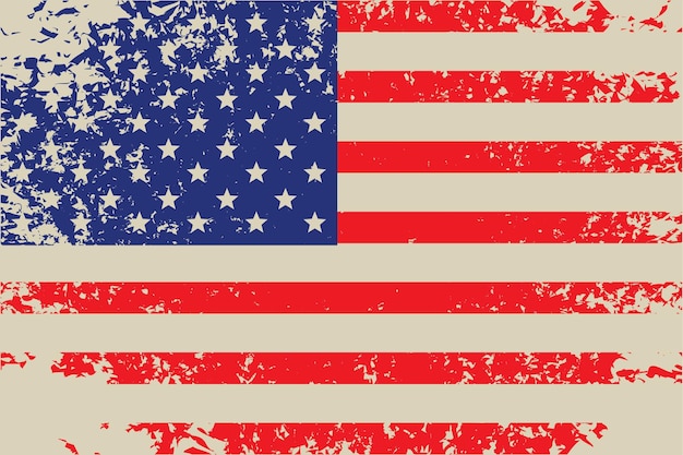 Banner mit Grunge-Flagge der USA