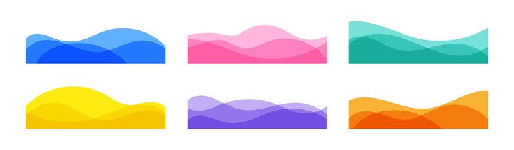 Vektor banner mit wellenlinien