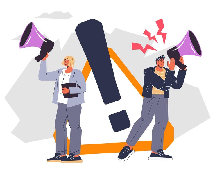 Vektor banner mit wichtigen ankündigungen und mitteilungen vektor-illustration isoliert