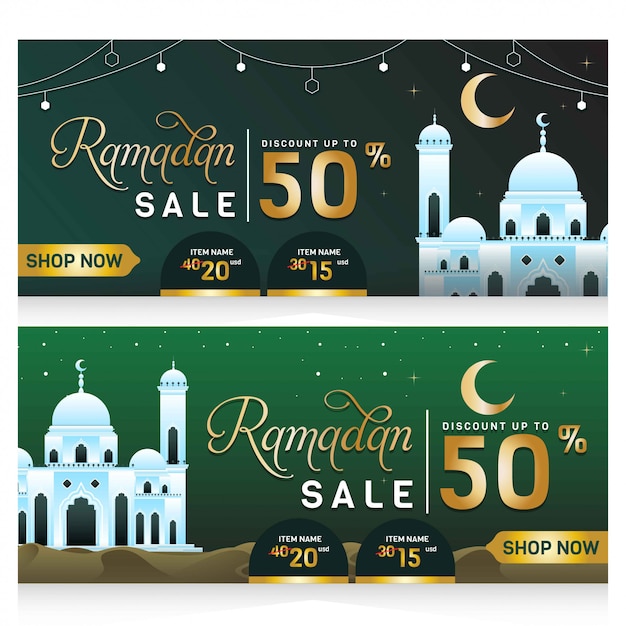 Vektor banner sale ramadan