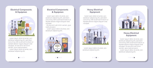 Banner-set für mobile anwendungen der elektrokomponenten- und geräteindustrie