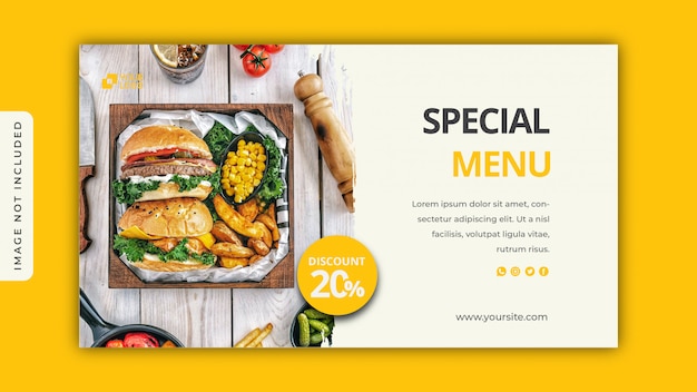 Banner Vorlage für Burger Restaurant