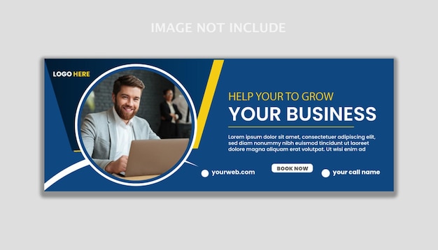 Banner-Vorlage für digitale Marketingagenturen und Facebook-Cover von Unternehmen