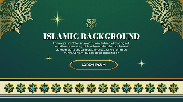 Banner-vorlage für islamischen hintergrund