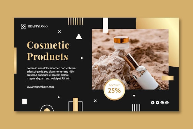 Banner-Vorlage für kosmetische Produkte