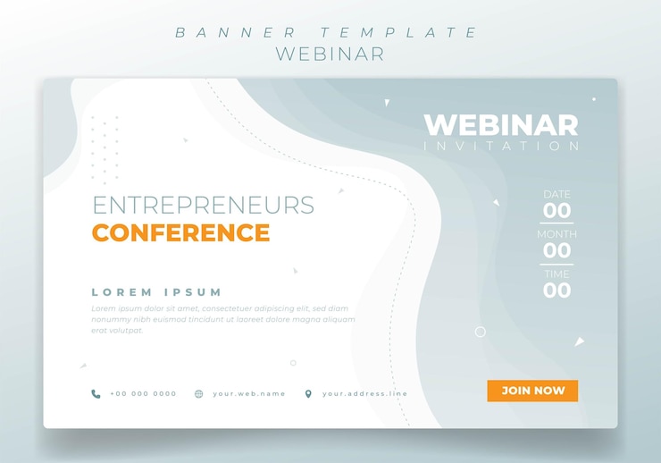 Vektor banner-vorlage für online-werbung oder webinar-design mit einfachem grünem und gelbem design