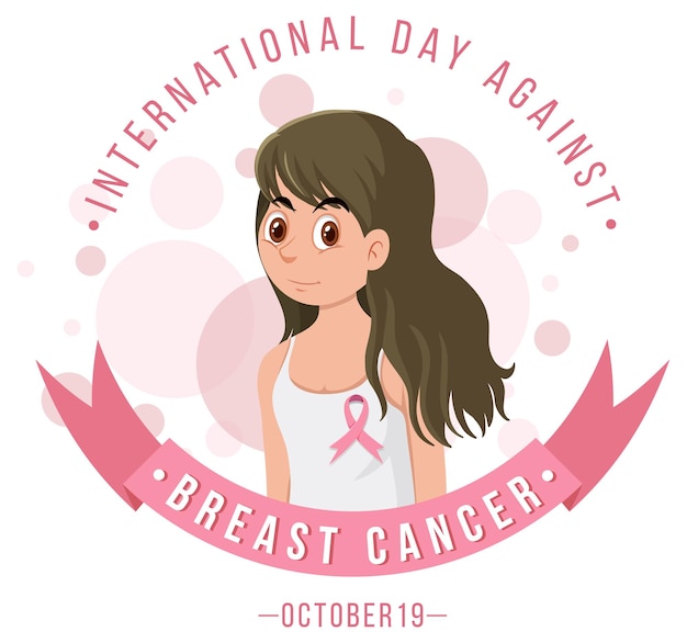 Banner zum internationalen tag gegen brustkrebs