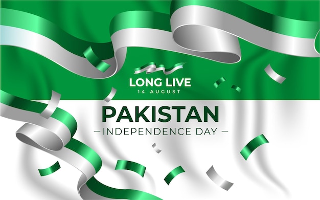 Banner zum pakistanischen nationalfeiertag pakistanischer unabhängigkeitstag pakistanische flaggenkarte und menschen