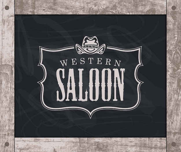 Vektor banner zum thema wilder westen mit cowboyhut