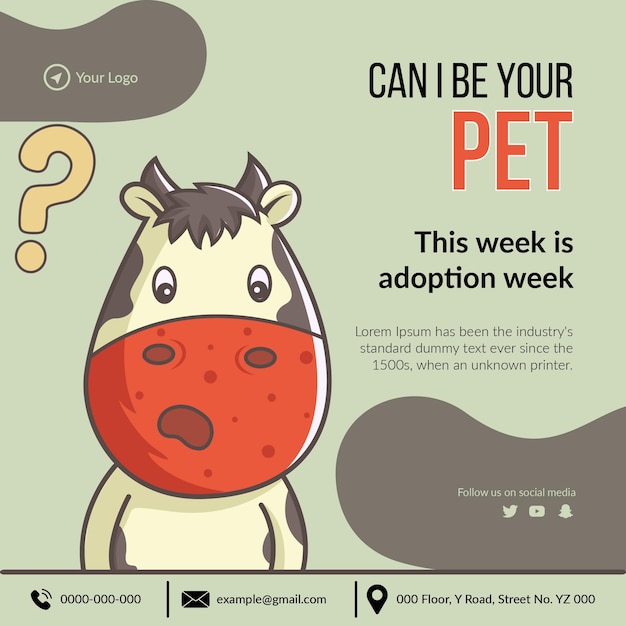 Bannerdesign von can i be your pet template