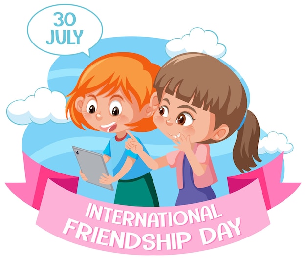 Bannerdesign zum internationalen tag der freundschaft