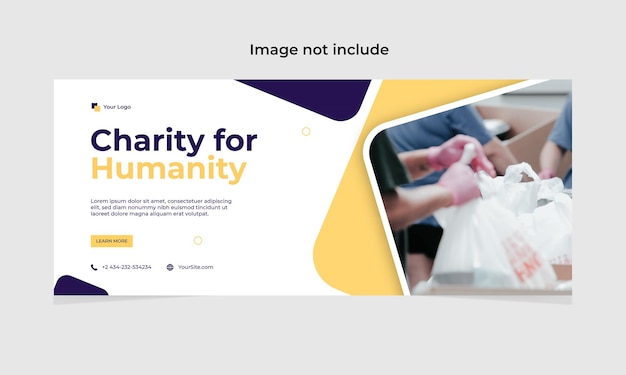 Vektor bannervorlage für soziale aktivitäten und wohltätigkeitsorganisationen