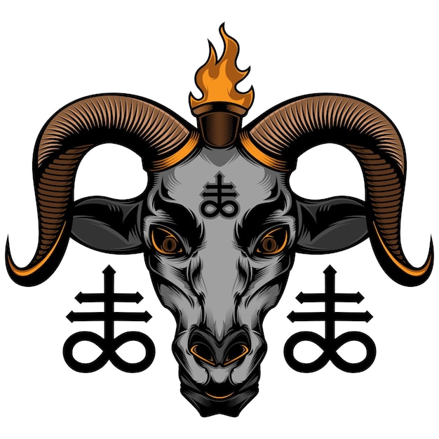 Baphomet dämon satanisches logo