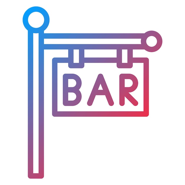 Vektor bar-symbol-vektorbild kann für bar verwendet werden