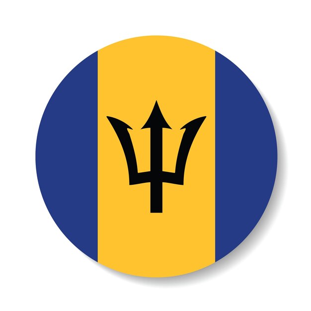 Barbados-Flagge-Ikonen mit digitaler Vektorillustration