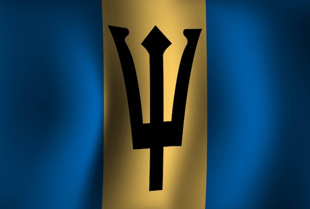 Barbados-flaggen-hintergrund weht 3d-nationale banner-tapete