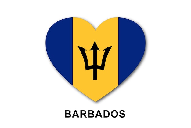 Barbados kennzeichnet herzen