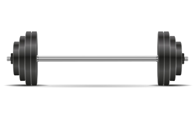 Barbell für Sport oder Fitness für den Muskelaufbau Vektor-Illustration