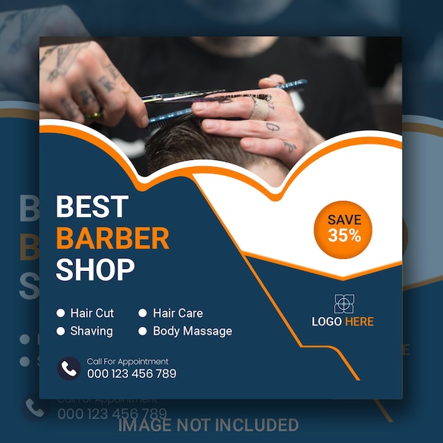 Vektor barber shop social media post barber shop promotion ad social media post vorlage und webbanner