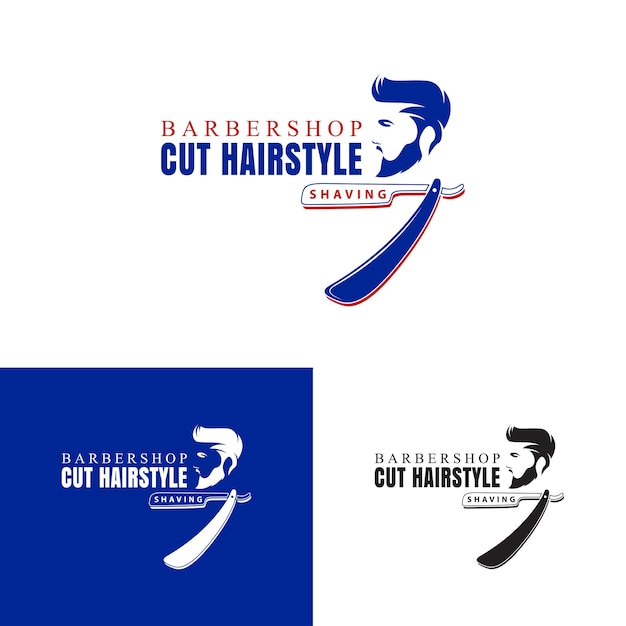 Barbershop-logo-design-vorlage vektor-illustration