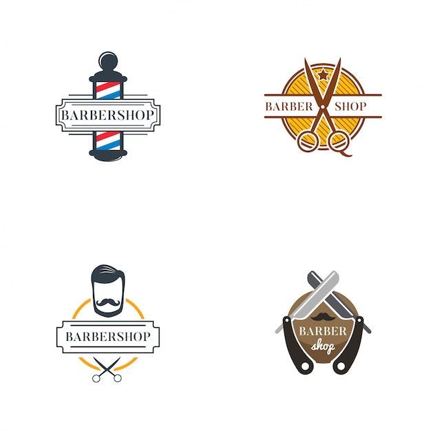 Barbershop-logo-sammlung