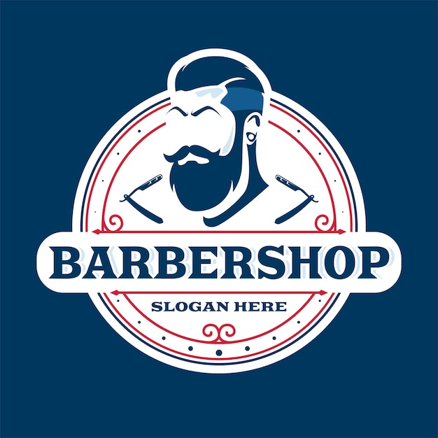 Vektor barbershop-logo-vorlage