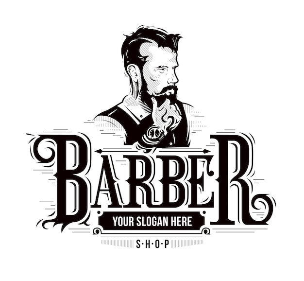 Vektor barbershop logo