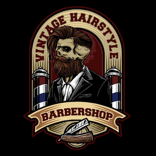 Vektor barbershop-logo