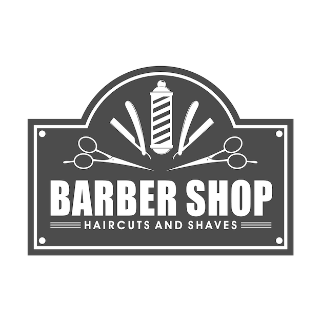 Vektor barbershop-logo