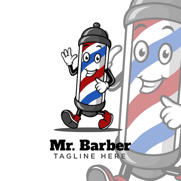 Barbershop-maskottchen-charakter