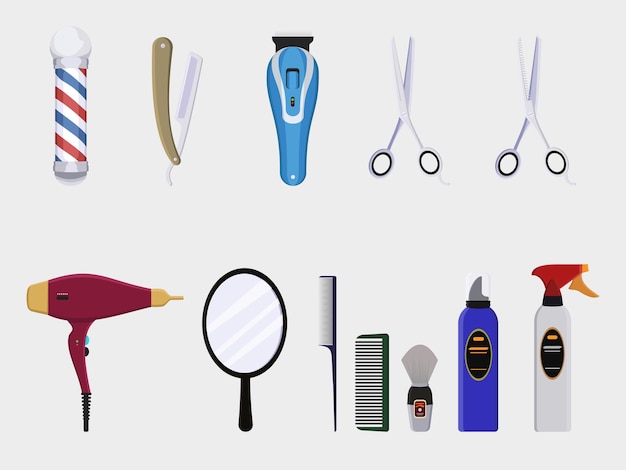 Barbershop-Werkzeuge Vektor-Stil