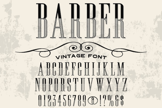 Barbier-Retro-Schriftart-Design